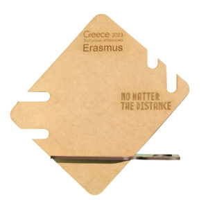 erasmus, mobile stand erasmus, erasmus gift, δώρο, αναμνηστικό, βάση κινητού, ξύλινη βάση